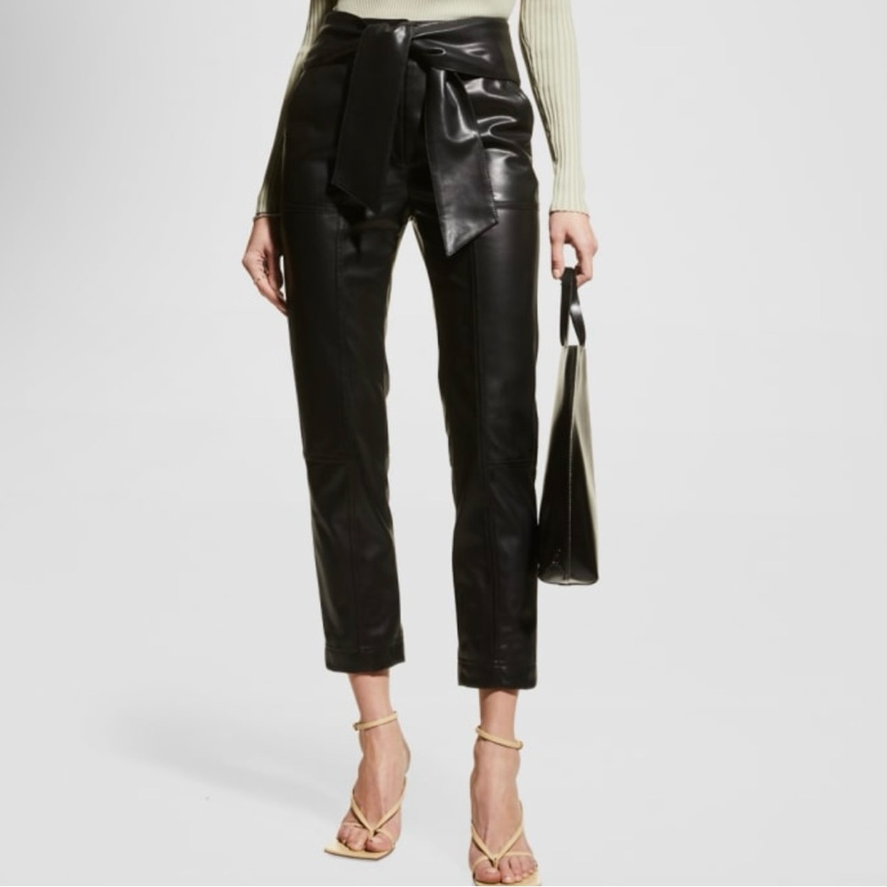 Jonathan Simkhai Black Faux Leather Pants